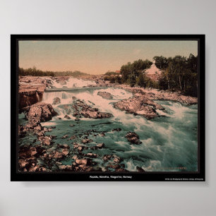 Rapids, Hönefos, Ringerike, Norwegen Poster