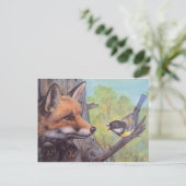 raposa passaro postkarte (Stehend Vorderseite)