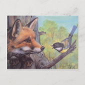 raposa passaro postkarte (Vorderseite)