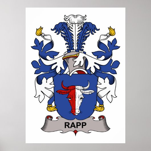 Rapp-Familienwappen Poster (Vorne)