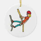 Rappelling Keramik Ornament (Vorne)