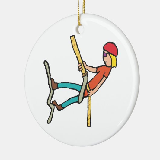 Rappelling Keramik Ornament (Links)