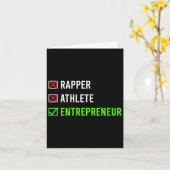 Rapper Athlete Entrepreneur Millionaire Motivation Karte (Gelbe Blume)