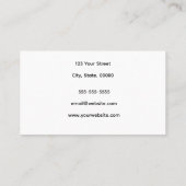 Rapper Cat Musician Personalize Visitenkarte (Rückseite)