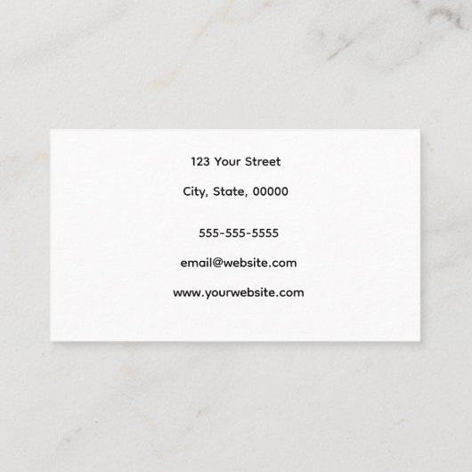 Rapper Cat Musician Personalize Visitenkarte (Rückseite)