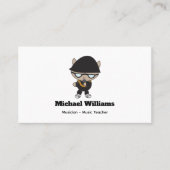 Rapper Cat Musician Personalize Visitenkarte (Vorderseite)