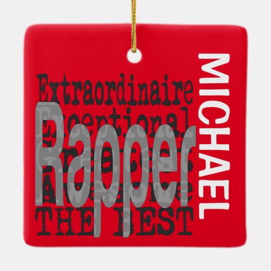 Rapper Extraordinaire CUSTOM Keramikornament (Rückseite)