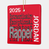 Rapper Extraordinaire CUSTOM Keramikornament (Links)