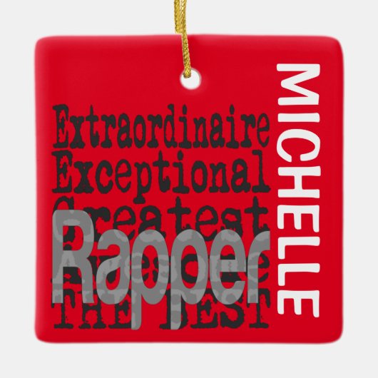 Rapper Extraordinaire CUSTOM Keramikornament (Vorderseite)