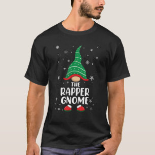 Rapper Gnome Matching Familie Weihnachten Pajamas T-Shirt