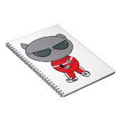 Rapper-Katze im Track-Anzug Notizblock (Rechte Seite)