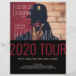 Rapper Konzerband Musik Tournee Flyer