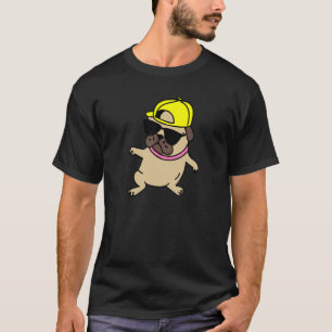 Rapper Pug Hund Süße Hündchen Männer Frauen Kinder T-Shirt