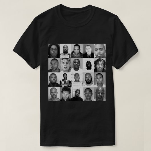 Rappers Mugshots Sticker.png T-Shirt (Design vorne)