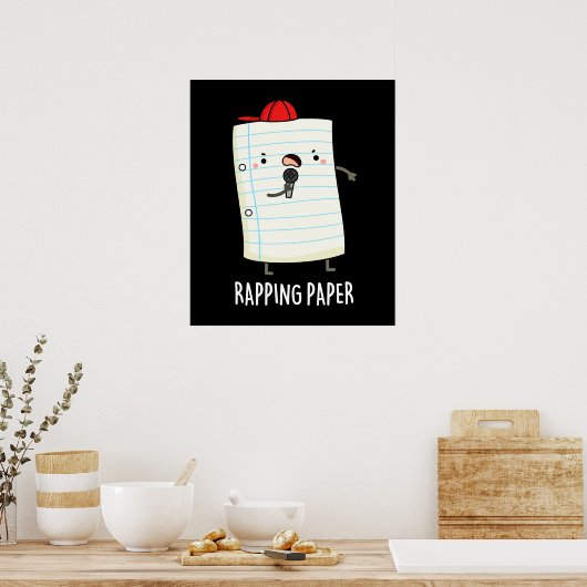Rapping Papier Funny Wrapping Paper Puff Dark BG Poster (Küche)