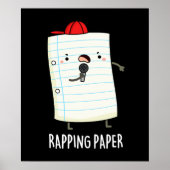 Rapping Papier Funny Wrapping Paper Puff Dark BG Poster (Vorne)