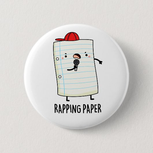 Rapping Papier Funny Wrapping Paper Puffer Button (Vorderseite)