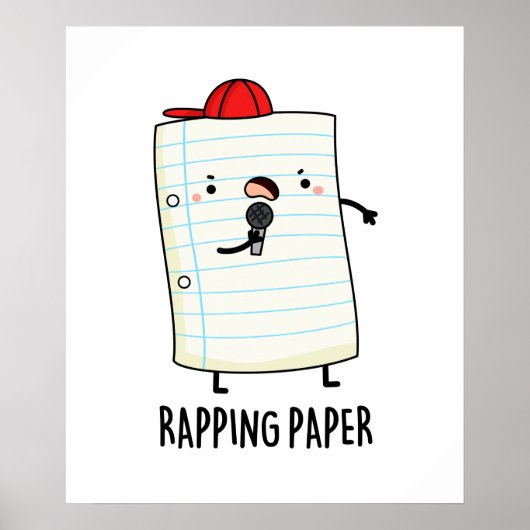 Rapping Papier Funny Wrapping Paper Puffer Poster (Vorne)