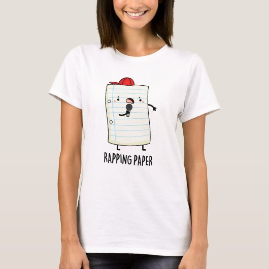 Rapping Papier Funny Wrapping Paper Puffer T-Shirt (Vorderseite)