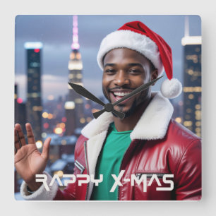 RAPPY WEIHNACHTEN QUADRATISCHE WANDUHR