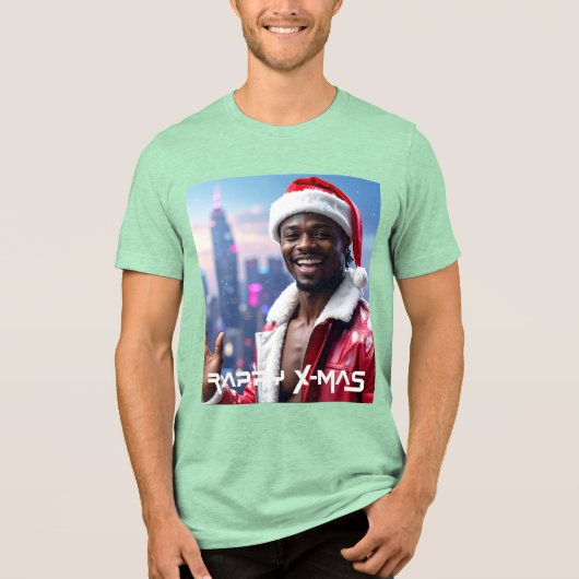 RAPPY X-MAS - Paper Plate Tri-Blend Shirt (Vorderseite)