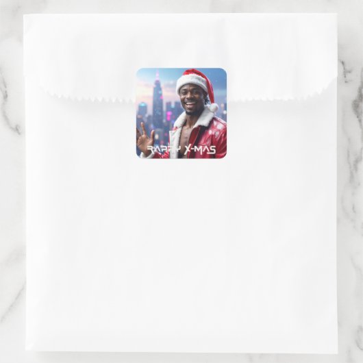 RAPPY X-MAS QUADRATISCHER AUFKLEBER (Tasche)