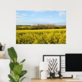 Rapsfelder umkreisen den Wald - Personalisiert Poster (Heimbüro)