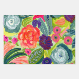 Rapsody Floral Geschenkblätter Geschenkpapier Set