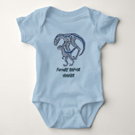 Raptor dinosaur Baby Boy Girl Blue Säugling Baby Strampler