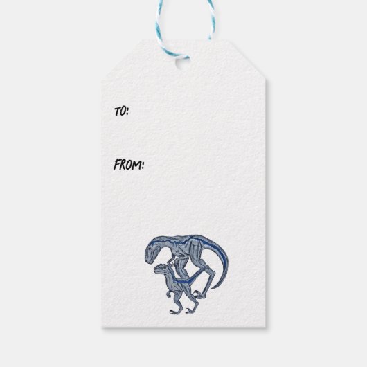 Raptor dinosaur infant newborn boy girl geschenkanhänger (Rückseite)