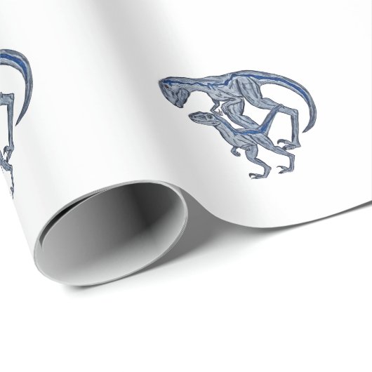 Raptor dinosaur infant newborn boy girl geschenkpapier (Rolleneckpunkt)