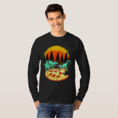 Raptor Dinosaurier Eating Pizza T-Shirt (Vorne ganz)
