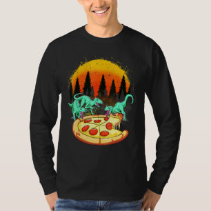 Raptor Dinosaurier Eating Pizza T-Shirt