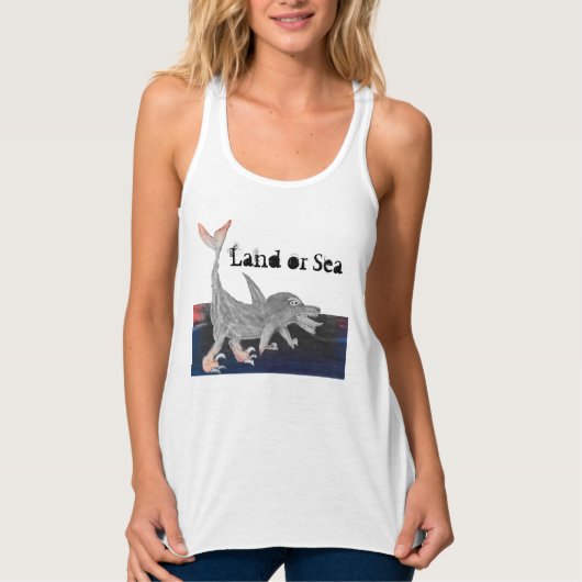Raptor Dolphin: Land or Sea Tank Top (Vorderseite)