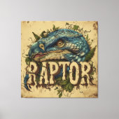 Raptor Grunge Portrait Leinwanddruck (Vorderseite)