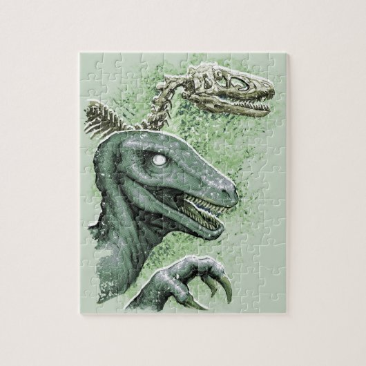 Raptor in Green Puzzle (Vertikal)