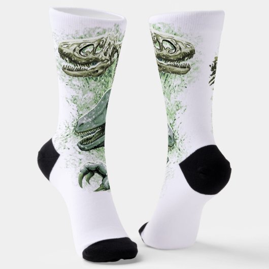 Raptor in Green Socken (Gewinkelt)