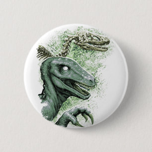 Raptor in Grün Button
