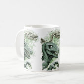 Raptor in Grün Kaffeetasse (Vorderseite Links)