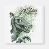 Raptor in Grün Magnet (Vorne)