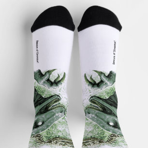 Raptor in Grün Socken