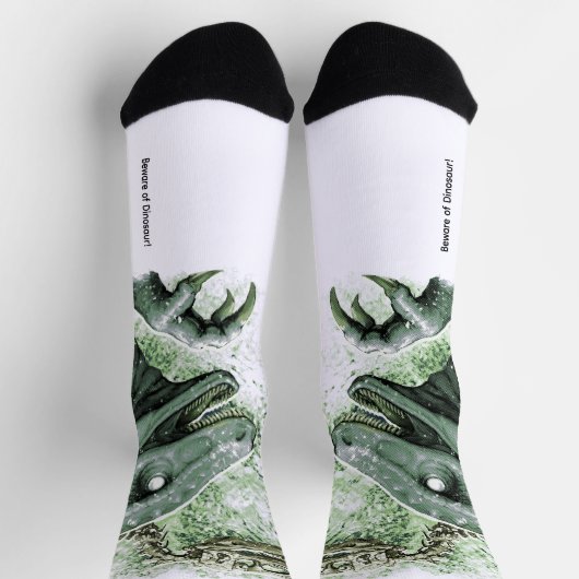 Raptor in Grün Socken (Oben)