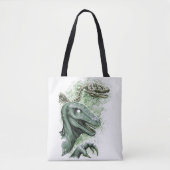 Raptor in Grün Tasche (Vorderseite)
