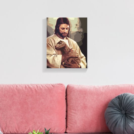 Raptor Jesus Leinwanddruck (Insitu (Wohnzimmer))