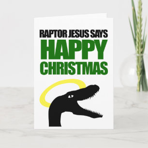 Raptor Jesus sagt glücklich Weihnachten