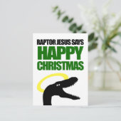Raptor Jesus sagt glücklich Weihnachten (Stehend Vorderseite)