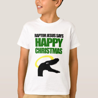 Raptor Jesus sagt glücklich Weihnachten T-Shirt