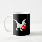 Raptor Love Valentines Day Gift Dino Raptor Heart  Kaffeetasse (Links)