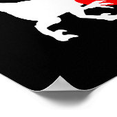 Raptor Love Valentines Day Gift Dino Raptor Heart  Poster (Ecke)