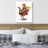 Raptor mit Flasche aus glühendem Wein und Blume Leinwanddruck (Insitu (Schlafzimmer))